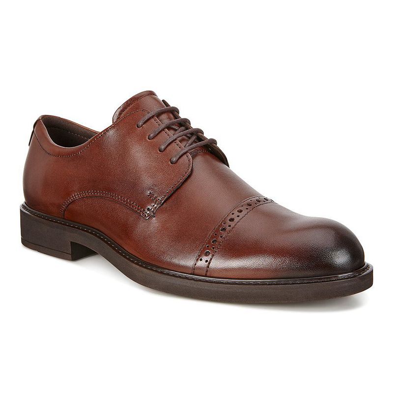 Men Business Ecco Vitrus Iii - Derby Brown - India SOFJBY953